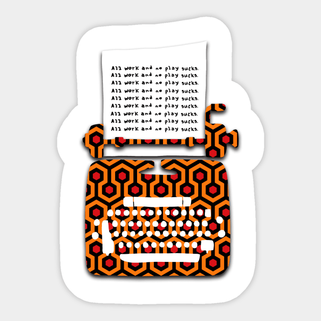 Overlook Typewriter Sticker by Nerdpins